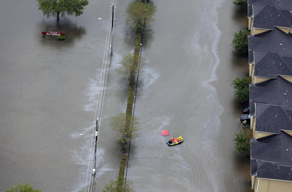 Dramatic aerial views of the flooding in Harvey’s aftermath