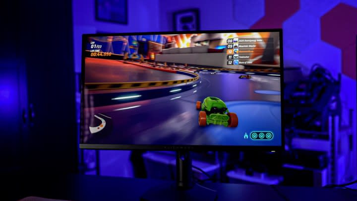 Hot Wheels unleased on the Alienware 27 QD-OLED.