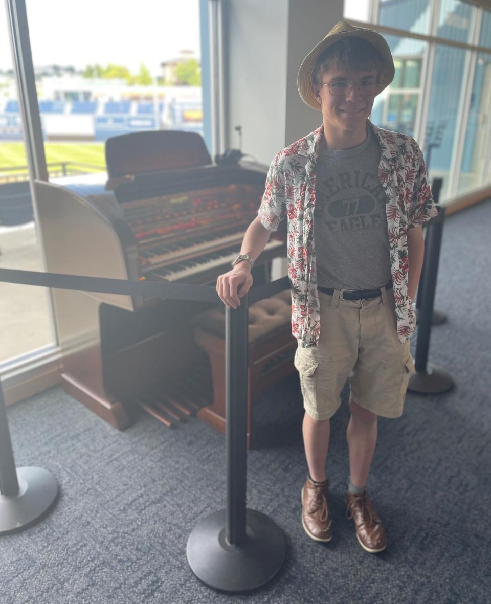 Will Cudmore, 15, of Northbridge was the latest person to tryout to play the organ at Polar Park for a WooSox game this season.