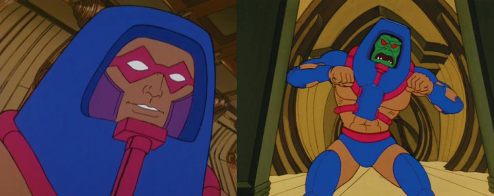 Man-E-Faces from the '80s He-Man and the Masters of the Universe cartoon.