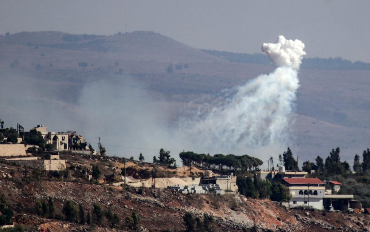 Israel fired over the southern Lebanese border village of Khiam on September 11