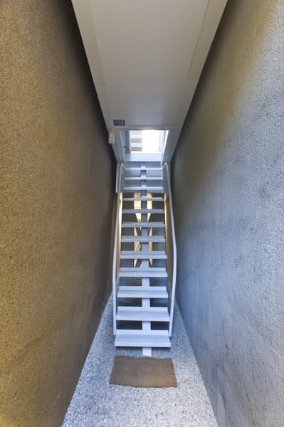 World's thinnest house Keret stairway