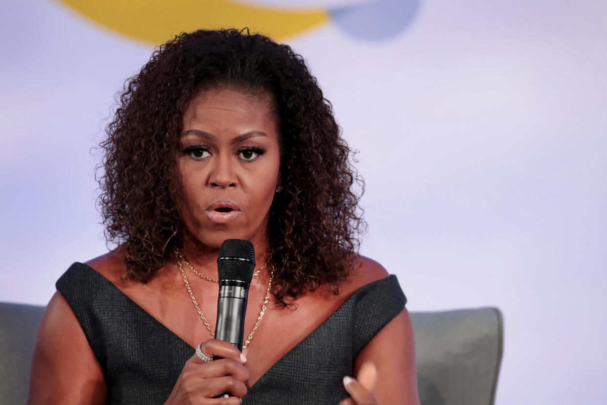 Michelle Obama took to social media to share her thoughts on the killing of George Floyd, and how to move forward as a country. (Photo: Scott Olson/Getty Images)