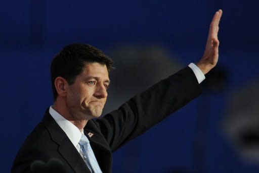 Republican vice presidential nominee Paul Ryan speaks at the Republican National Convention (RNC) August 29, at the Tampa Bay Times Forum in Tampa, Florida. Ryan energized Mitt Romney's White House bid with a scathing take-down of Barack Obama's economic record as he accepted the vice presidential nomination