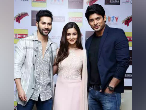 Varun Dhawan, Alia Bhatt, Sidharth Shukla (L to R) (Image source: Instagram)