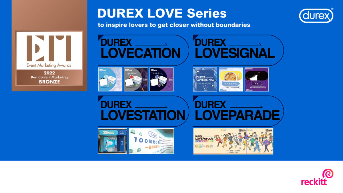 Reckitt's Durex Love Series campaign wins Best Content Marketing – Bronze at the Asia Pacific Event Marketing Awards 2022