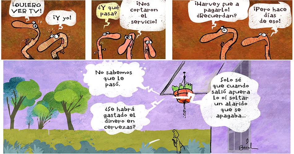 Garrinchatoonz lombrices maceta comic