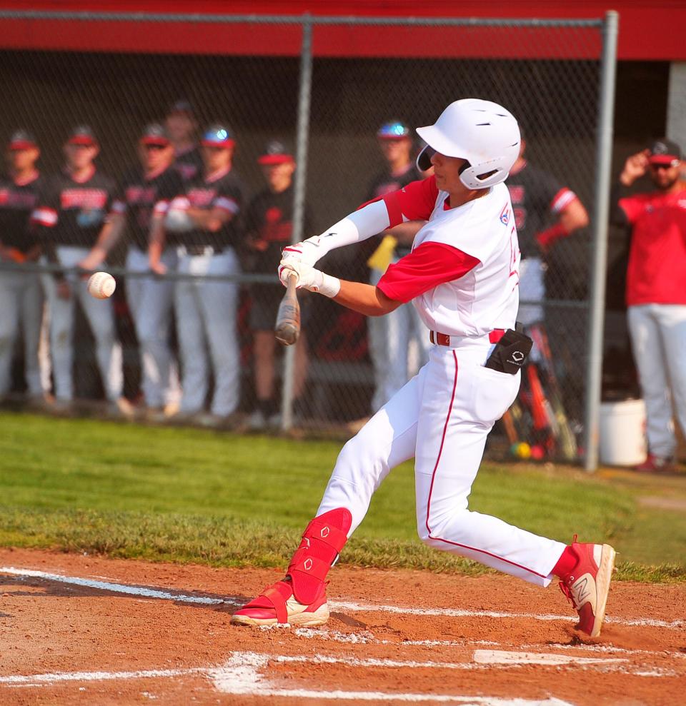 Norwayne's Beau Polen makes contact.