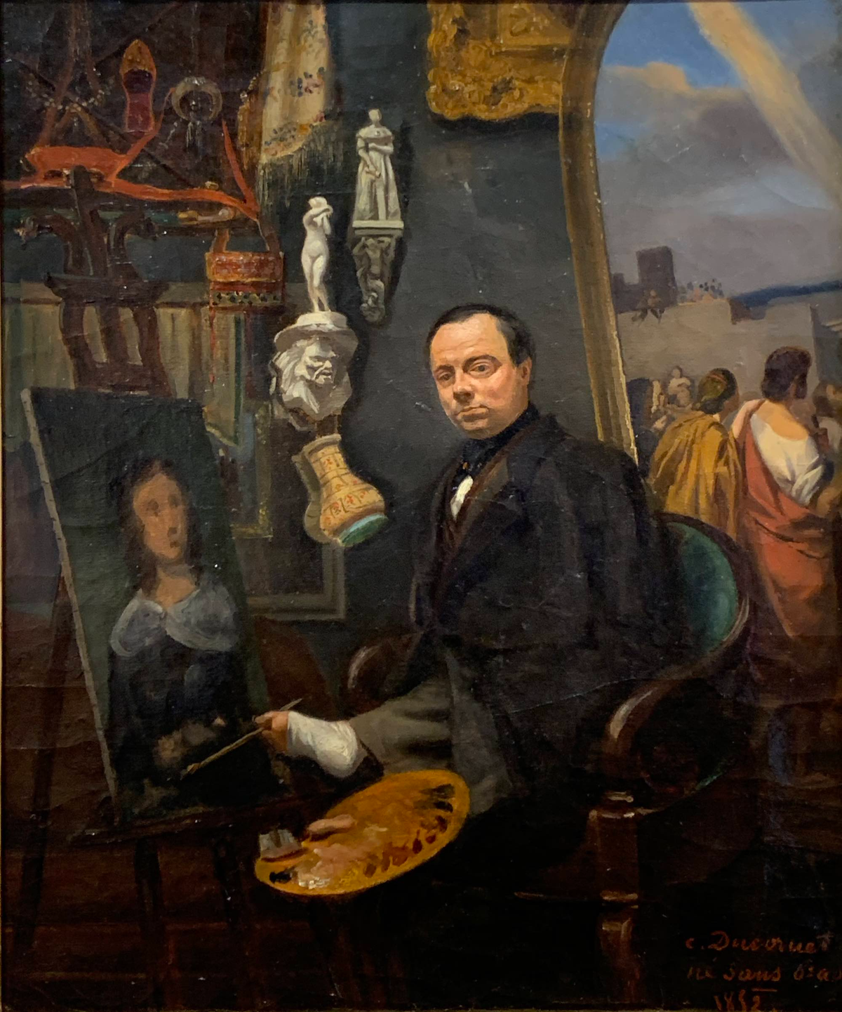 Self-portrait of Louis Joseph Cesar Ducornet, 1852 (Louis Joseph César Ducornet - Tribune de l'art)