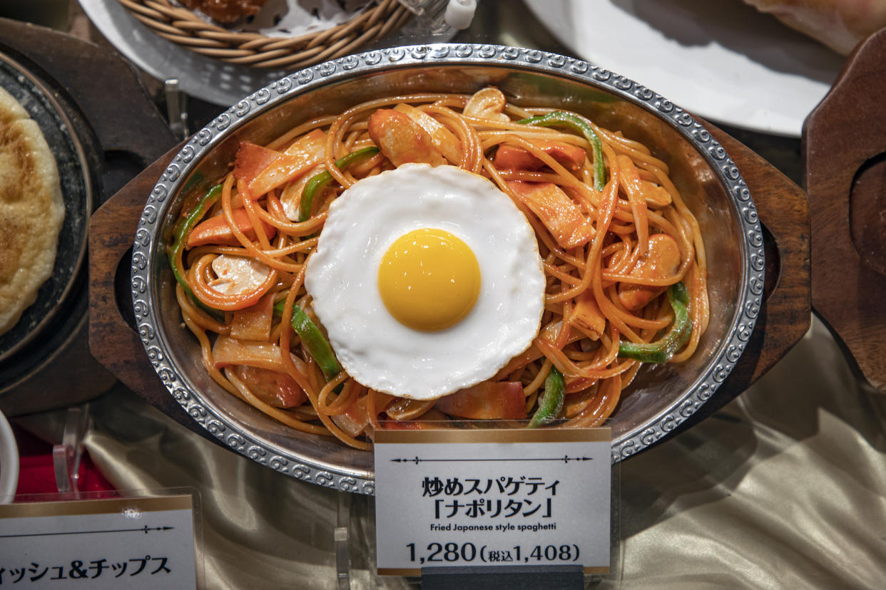 Naporitan or Napolitan,  Japanese Yōshoku, fried spaghetti, food model (Digi Pub / Getty Images)