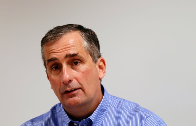 Intel Chief Operating Officer Brian Krzanich is seen during an interview with Reuters at Intel headquarters in Santa Clara, California March 13, 2012. REUTERS/Robert Galbraith/Files