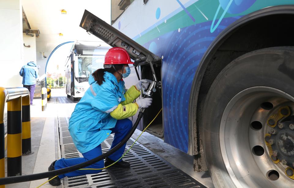 Canada's Ballard Power Systems is deploying zero-emissions vehicles through partnerships with several  firms in China. (Photo by Fang Zhe/Xinhua via Getty Images)