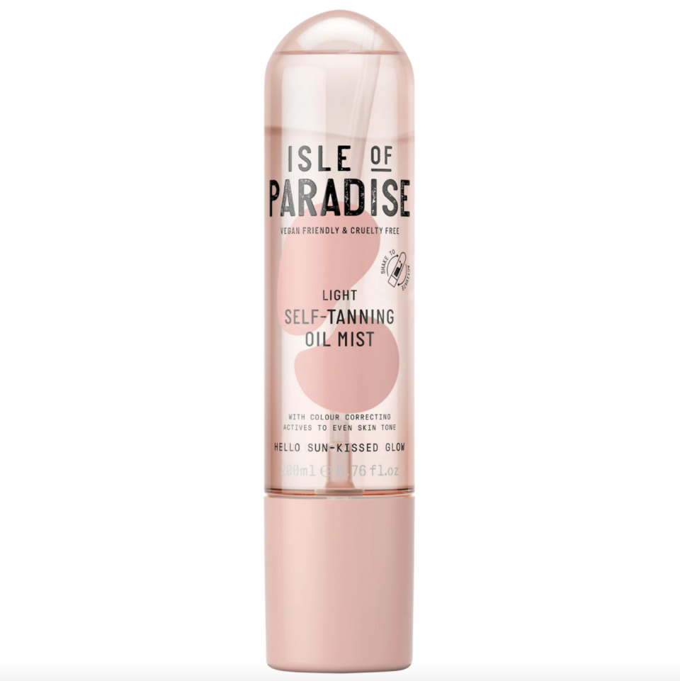 <p><a href="https://go.redirectingat.com?id=74968X1596630&url=https%3A%2F%2Fwww.sephora.com%2Fproduct%2Fisle-paradise-self-tanning-oil-mist-P482008&sref=https%3A%2F%2Fwww.harpersbazaar.com%2Fbeauty%2Fskin-care%2Fg3599%2Fbest-sunless-tanners%2F" rel="nofollow noopener" target="_blank" data-ylk="slk:Shop Now;elm:context_link;itc:0;sec:content-canvas" class="link ">Shop Now</a></p><p>Self-Tanning Oil Mist</p><p>sephora.com</p><p>$32.00</p><span class="copyright">Sephora</span>