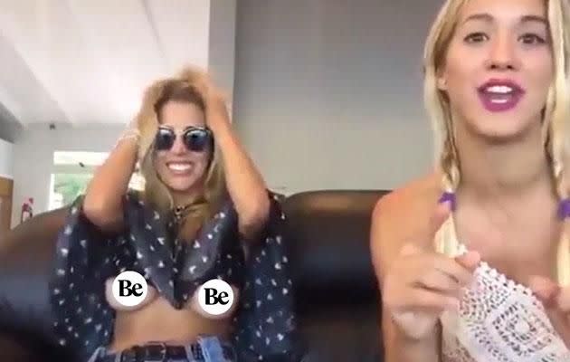 Stunning Brazilian woman flashes her boob on TV in an epic bikini fail