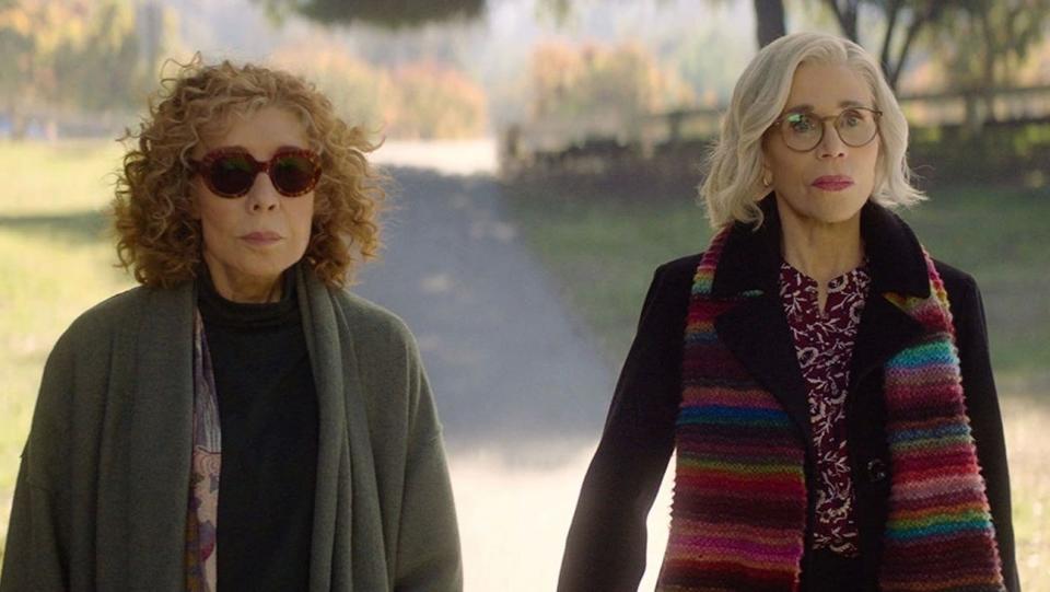 Lily Tomlin and Jane Fonda in 'Moving On' (Roadside Attractions)