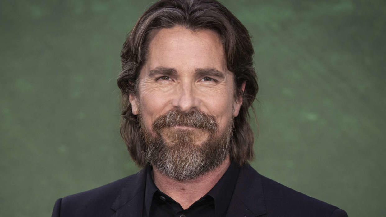 Christian Bale poses for photographers upon arrival for the premiere of the film 'Amsterdam' in London, Wednesday, Sept. 21, 2022. (Photo by Vianney Le Caer/Invision/AP)