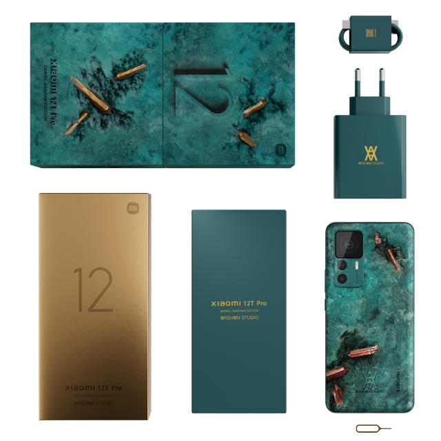 Daniel Arsham's Limited Edition Xiaomi 12T Pro impresses with bronze  crystals and eroded green patina - Yanko Design