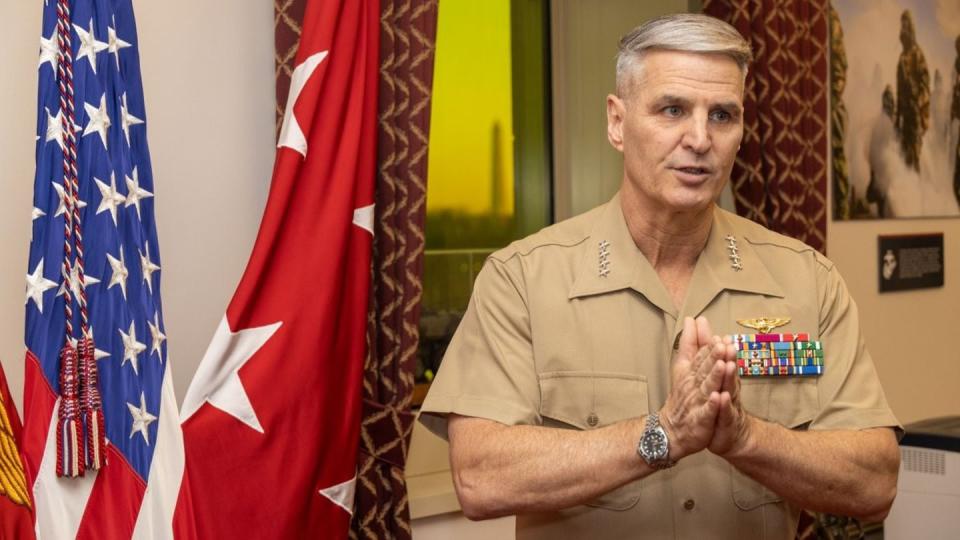 In a recent speech Gen. Christopher Mahoney focused on the need for more resources to flow to the domestic shipbuilding industry in order to set the U.S. naval forces up for success in competition with China. (Sgt. Rachaelanne Woodward/Marine Corps)