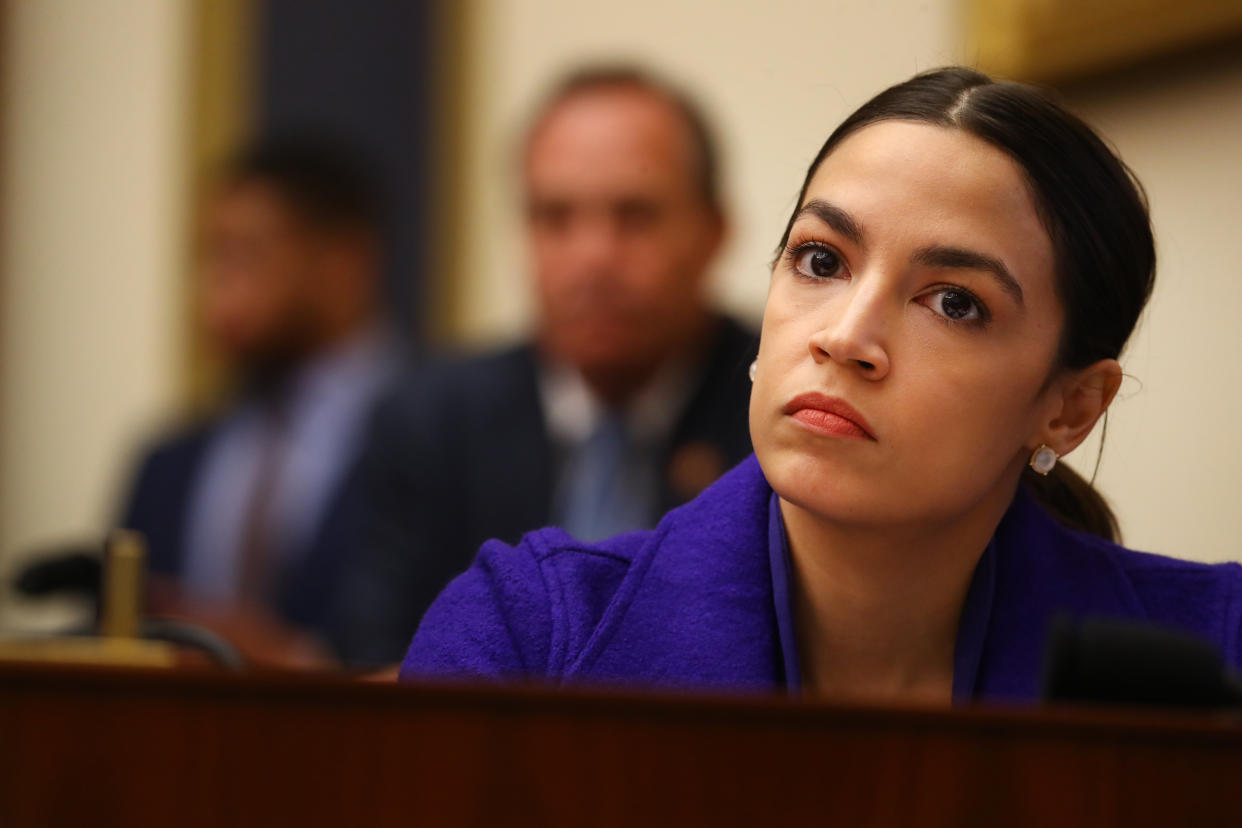 Representative Alexandria Ocasio-Cortez says President Trump is running "concentration camps" for immigrants. (Photo: Getty Images) 