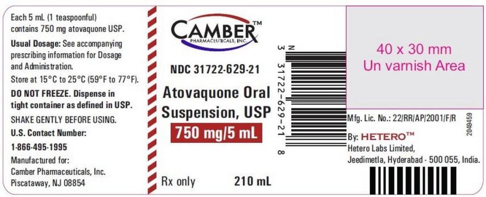 The label for recalled Atovaquone Oral Suspension