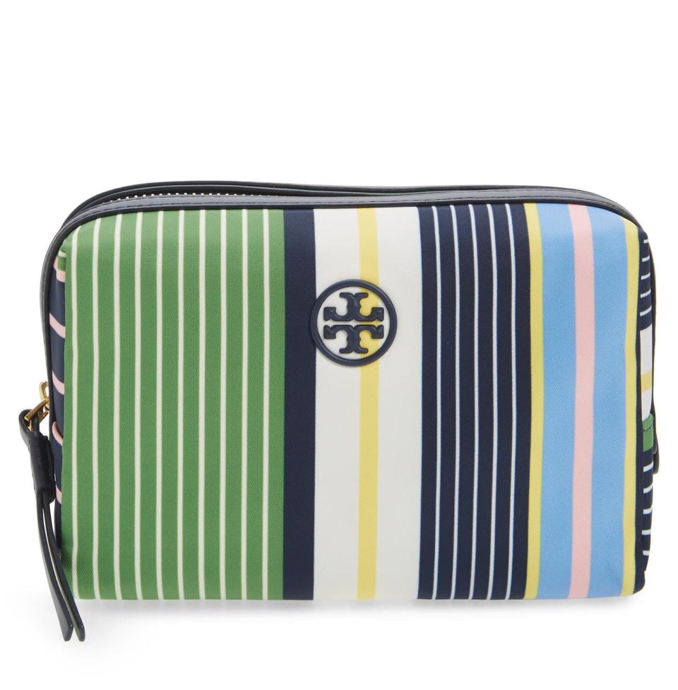 Small Perry Stripe Cosmetics Case. Image via Nordstrom.