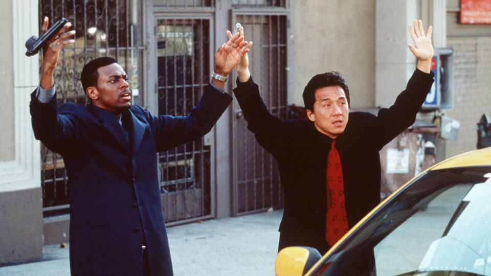 Chris Tucker and Jackie Chan star in "Rush Hour," a tale of unlikely friends. - Hulton Archive/Getty Images