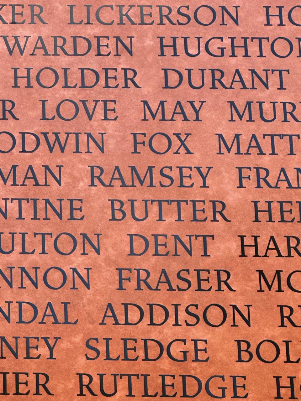 The author found his own family’s name — Ramsey— carved in the National Monument to Freedom.