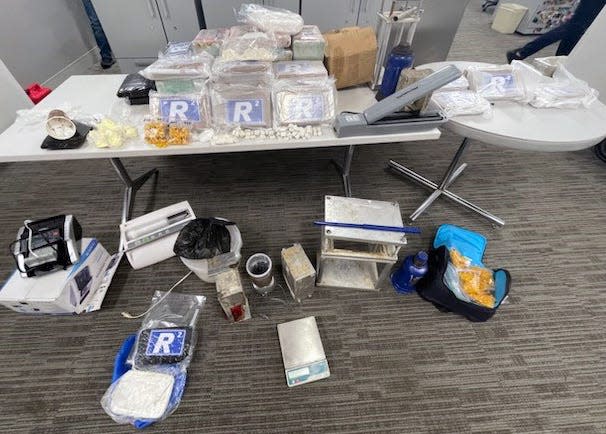 Some of the heroin, cocaine and other drugs seized during a task force involving Rockland drug investigators in the Bronx