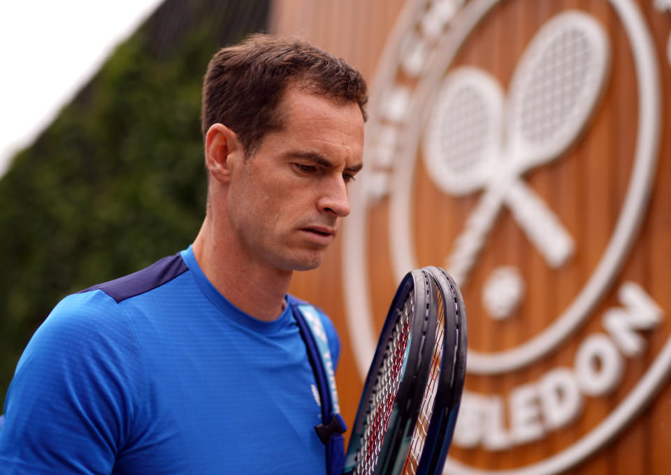 Andy Murray arrives at the practise courts on day two of the 2024 Wimbledon Championships at the All England Lawn Tennis and Croquet Club, London. Picture date: Tuesday July 2, 2024. (Photo by Jordan Pettitt/PA Images via Getty Images)