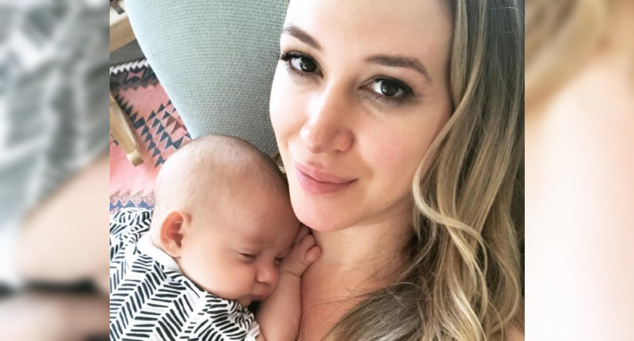 Haylie Duff and her baby Lulu. (Photo: Haylie Duff via Instagram)