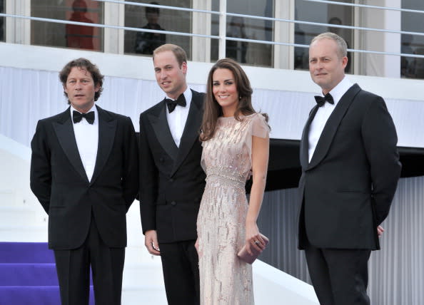 LONDON, UNITED KINGDOM - JUNE 09: Arpad Busson, Prince William, Duke of Cambridge, Catherine, Duchess of Cambridge and Ian Wace attend the 10th Annual ARK gala dinner at Kensington Palace on June 9, 2011 in London, England. (Photo by Nick Harvey/WireImage)