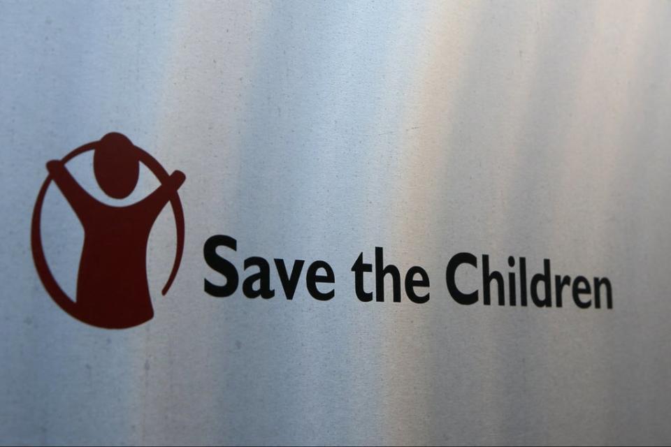 Save the Children logo outside its offices in central London (AFP via Getty Images)