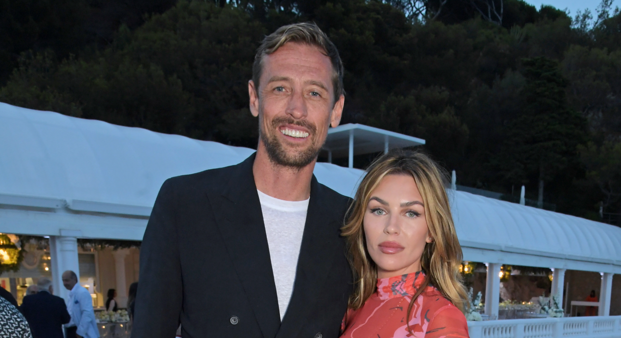 Peter Crouch and Abbey Clancy attend the reveal of THE JOURNEY presented by Sassan Behnam-Bakhtiar and Ali Jassim at The Four Seasons Grand-Hotel du Cap-Ferrat on June 21, 2022 in Saint-Jean-Cap-Ferrat, France