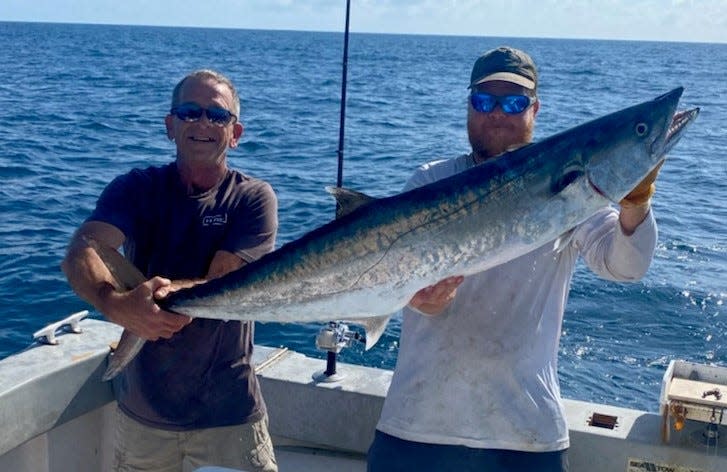 A 60-pound kingfish was caught July 23, 2022 by California visitor Tony Owens who was fishing with Capt. Jay Senne of Fish Master charters out of Sebastian.
