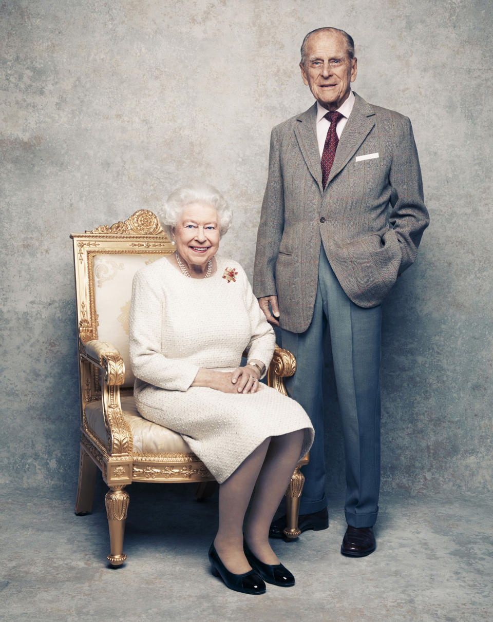 The Queen and Prince Philip were photographed at Windsor Castle earlier this month (Picture: PA)