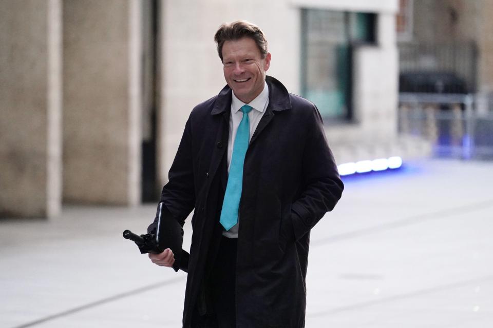File photo: Reform UK leader Richard Tice outside the BBC (PA Wire)