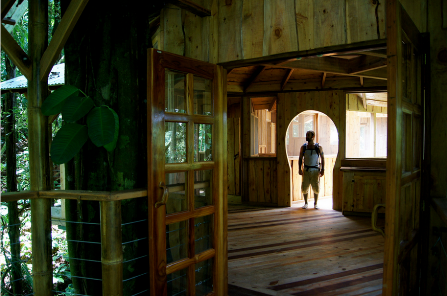 Matt heads up the finca's construction management entity, which works step-by-step with prospective homeowners. "Most owners want to be involved in the creation and construction of their treehouse," Hogan says. "We haven't had an owner yet that's simply cut a check and said, 'Oh, build me a treehouse.' It's a very hands-on process."