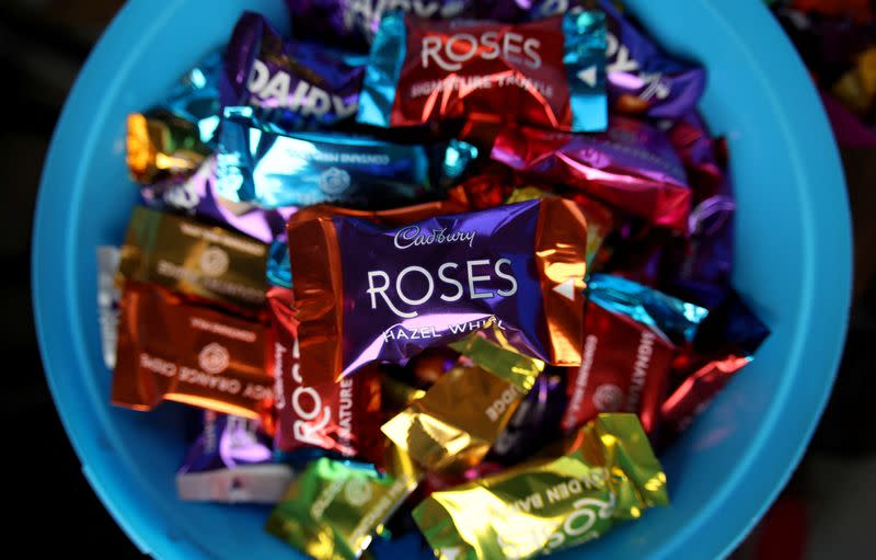 Illustration shows Cadbury Roses chocolates