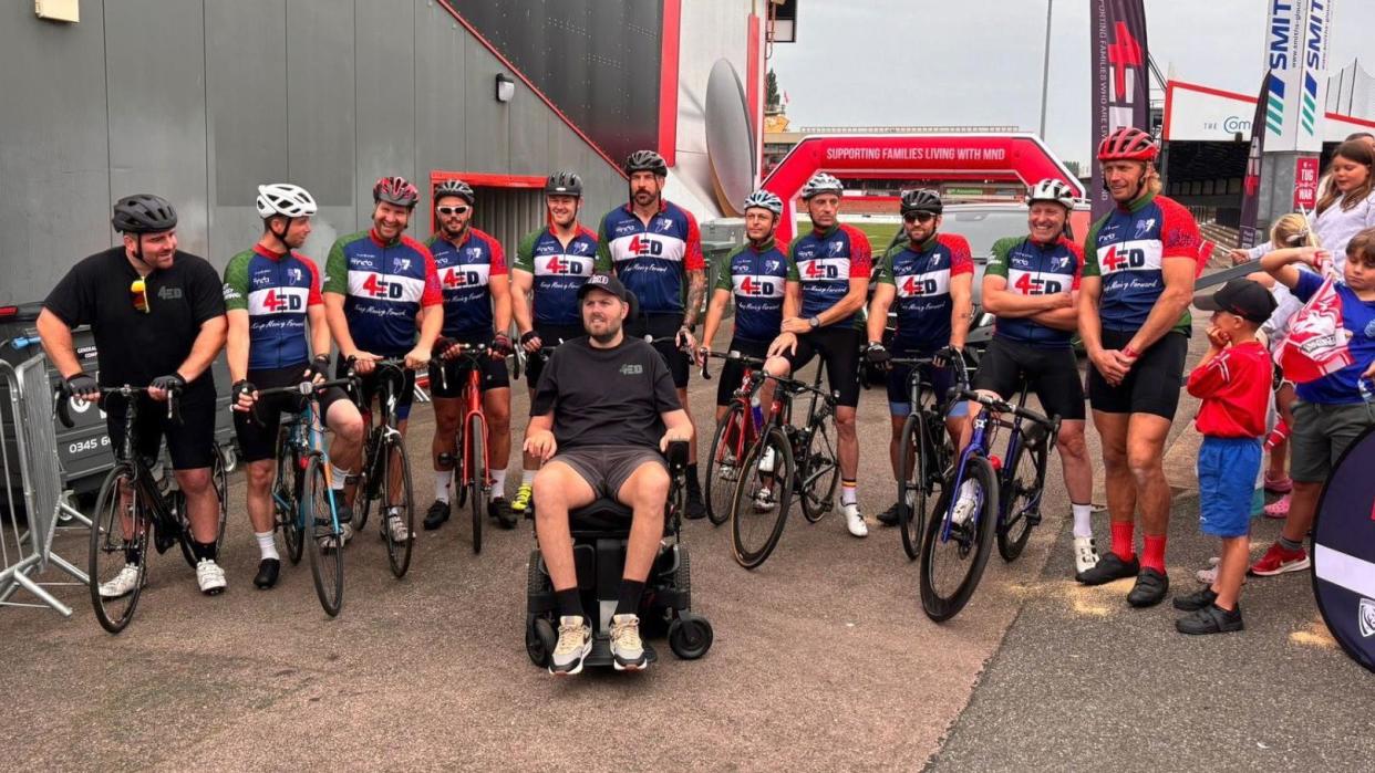 Former Gloucester Rugby player Billy Twelvetrees led the 24 hour cycling challenge