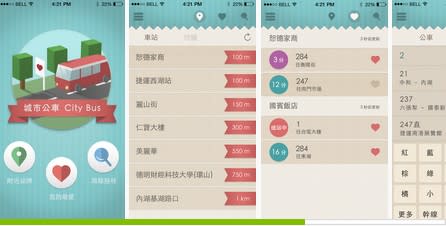 簡單易用 ─ 《城市公車 City Bus》台北公車到站時間查詢