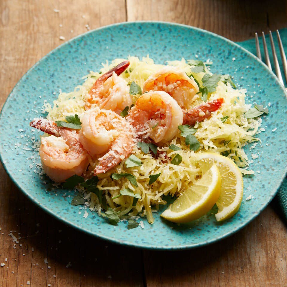 Spaghetti Squash Shrimp Scampi