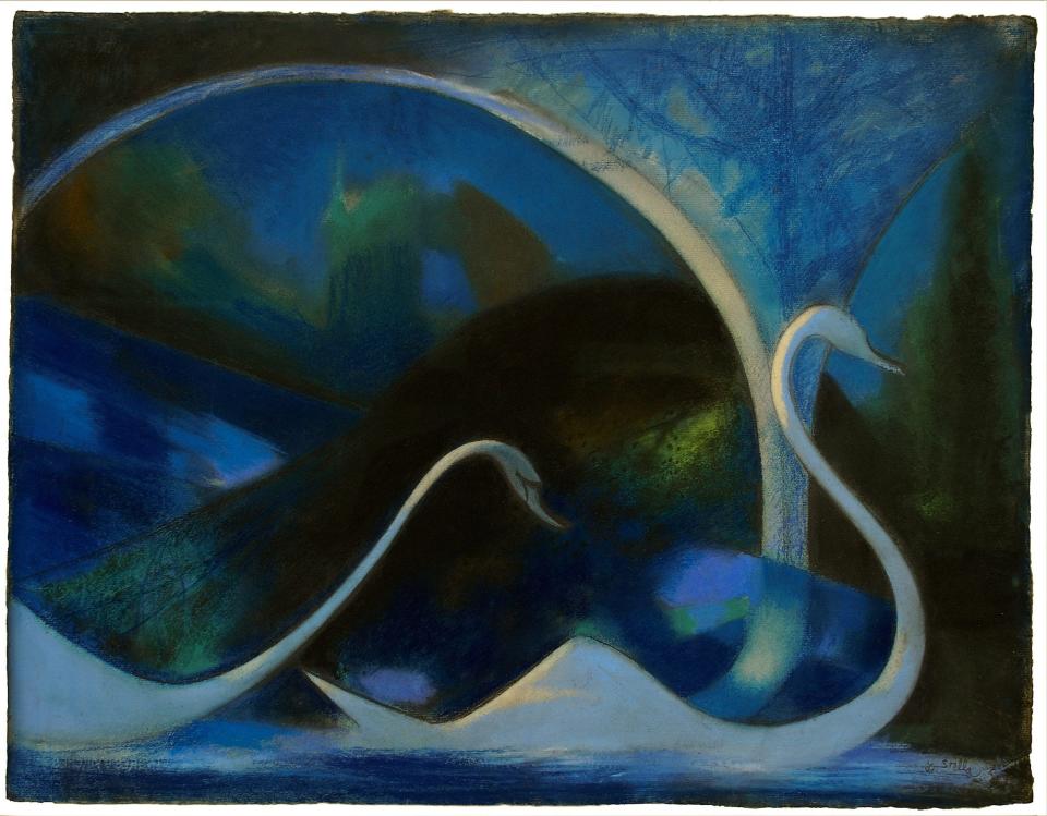 'Swans (Night)' is one of the works from Joseph Stella featuring the creature that will be on view at the Norton Museum of Art.