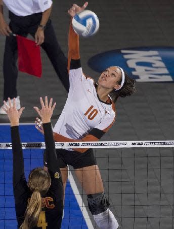 Haley Eckerman, a three-time Big 12 player of the year, helped Texas win the 2012 national title.