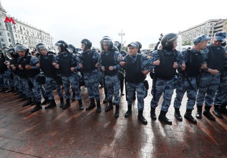 Rally calling for opposition candidates to be registered for elections to Moscow City Duma in Moscow