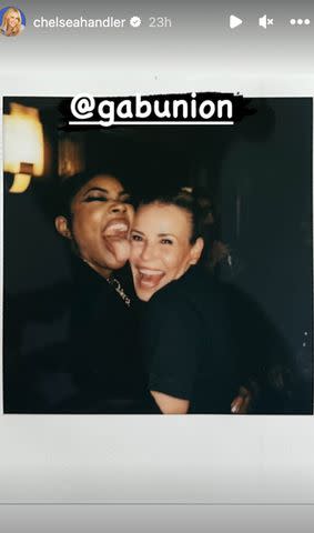 <p>Chelsea Handler/Instagram</p> Gabrielle Union (left) poses with Chelsea Handler