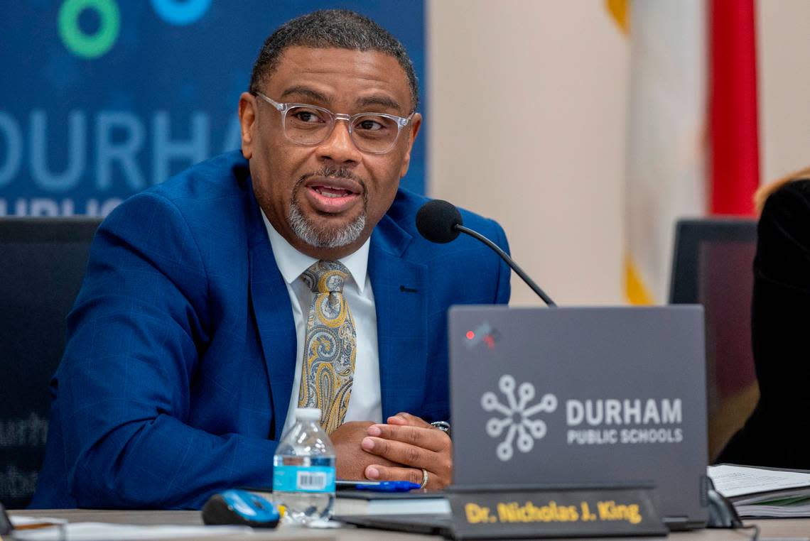 Dr. Nicholas J. King was Interim Superintendent of Durham Public Schools for one day, Thursday, February 8, 2024. Catty Moore will serve as the next interim superintendent.