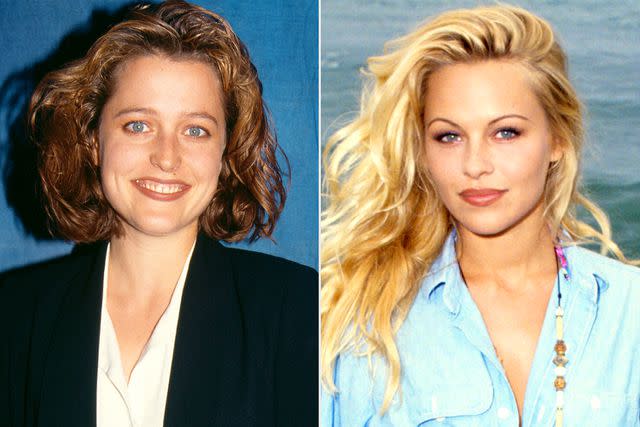 <p>Vinnie Zuffante/Getty; S. Granitz/WireImage</p> Gillian Anderson (left) in 1993 and Pamela Anderson in 1993