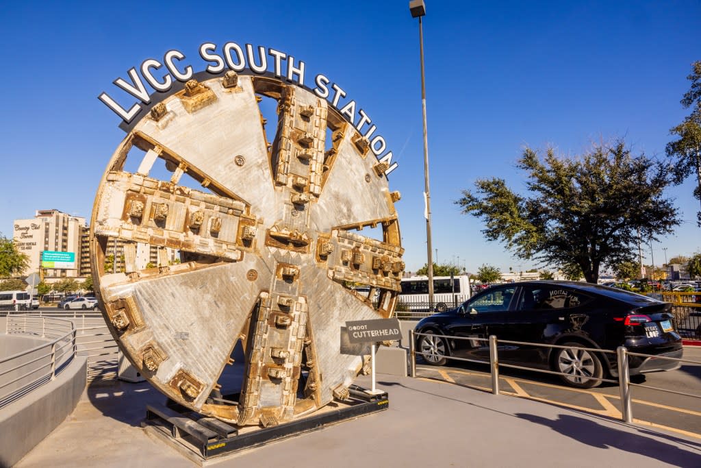 Unconventional approach: An entrance to the Boring Company tunnel at the Las Vegas Convention Center South Station on Oct. 31. Roger Kisby for Fortune