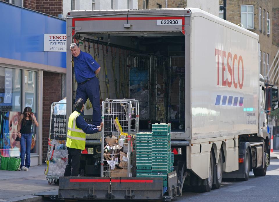 Tesco is offering a £1,000 joining bonus to new lorry drivers (Yui Mok/PA) (PA Wire)