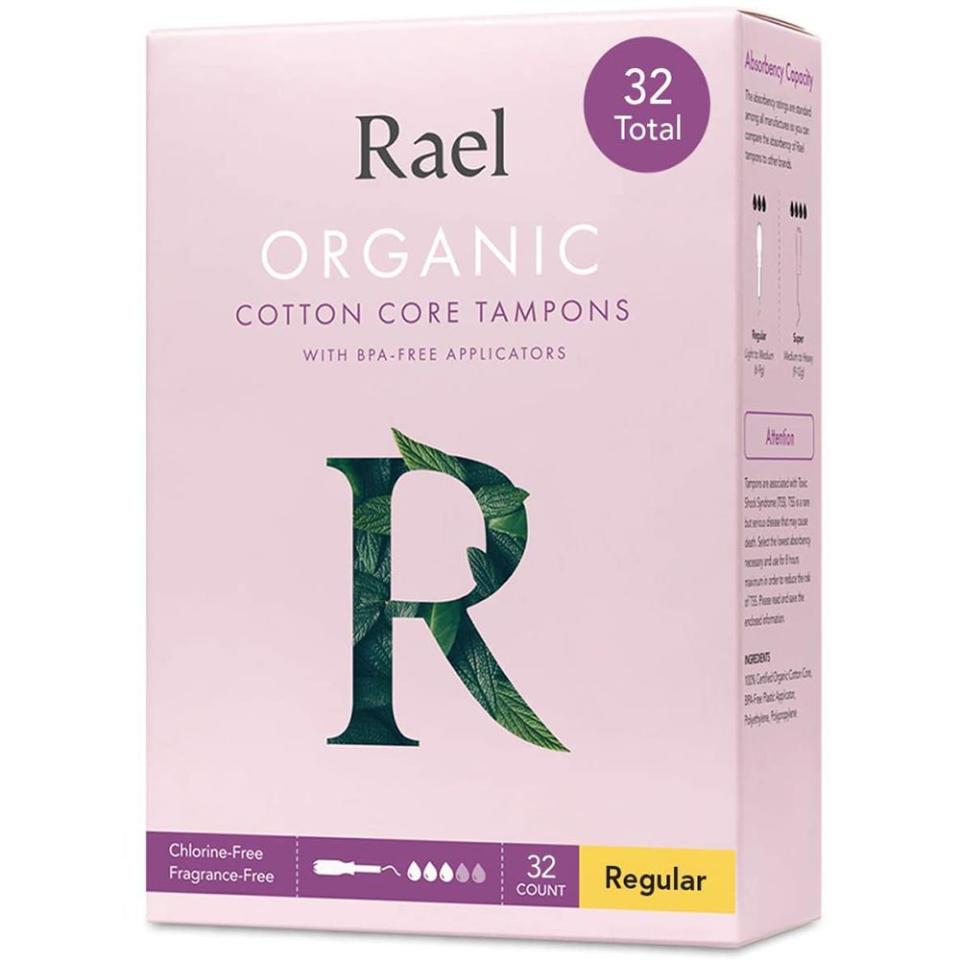 4) Rael Organic Cotton Unscented Tampons (32-Count)